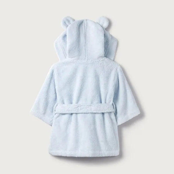 Personalised Light Blue Teddy Bear Cotton Dressing Gown