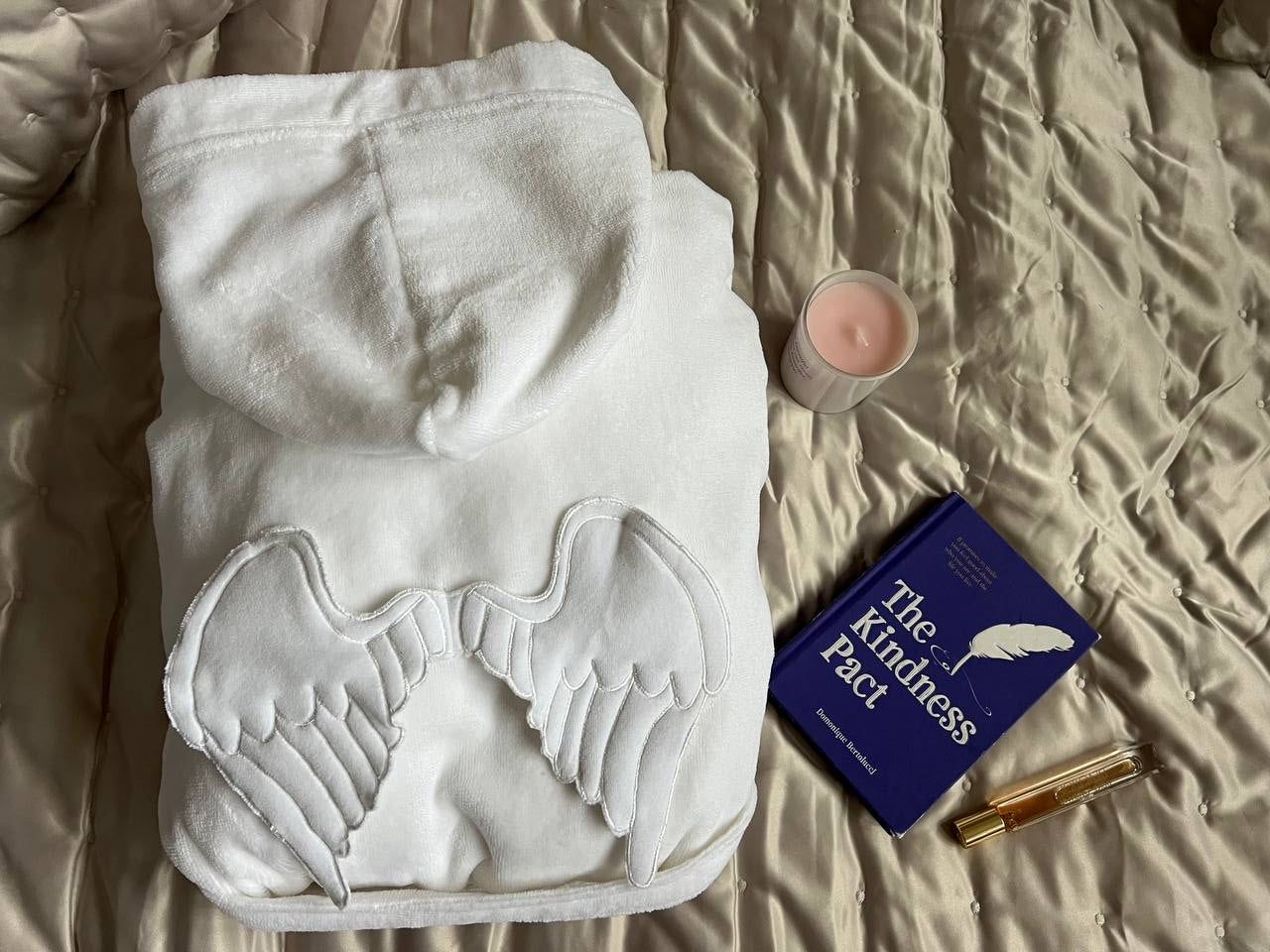 Adult White Custom Angel Wings Dressing Gown