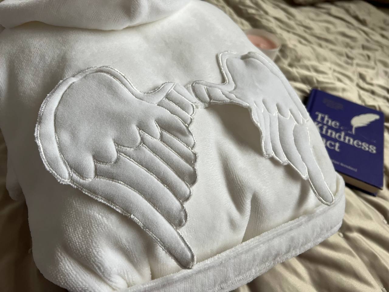 Adult White Custom Angel Wings Dressing Gown