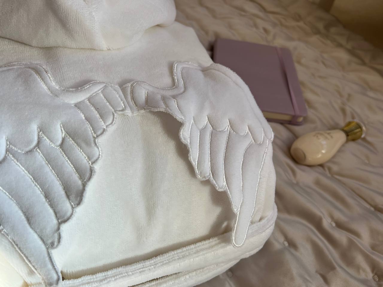 Adult White Custom Angel Wings Dressing Gown