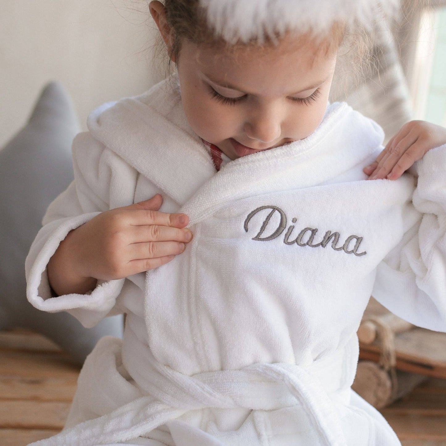 Personalised Angel Wings Luxury Dressing Gown