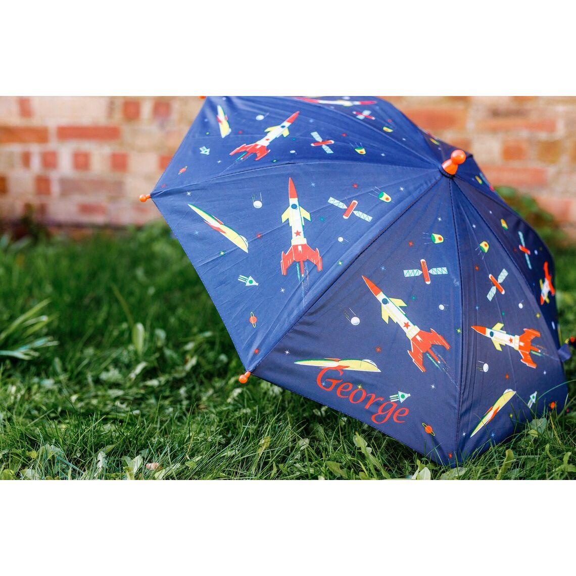 Personalised Kids Space Rocket Umbrella