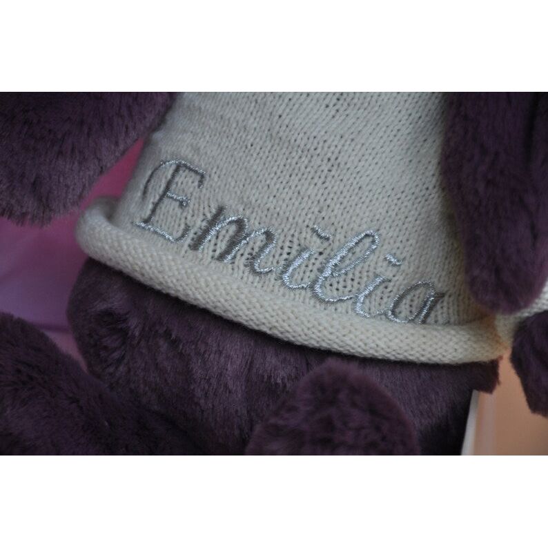 Personalised bashful Bunny Plum Big