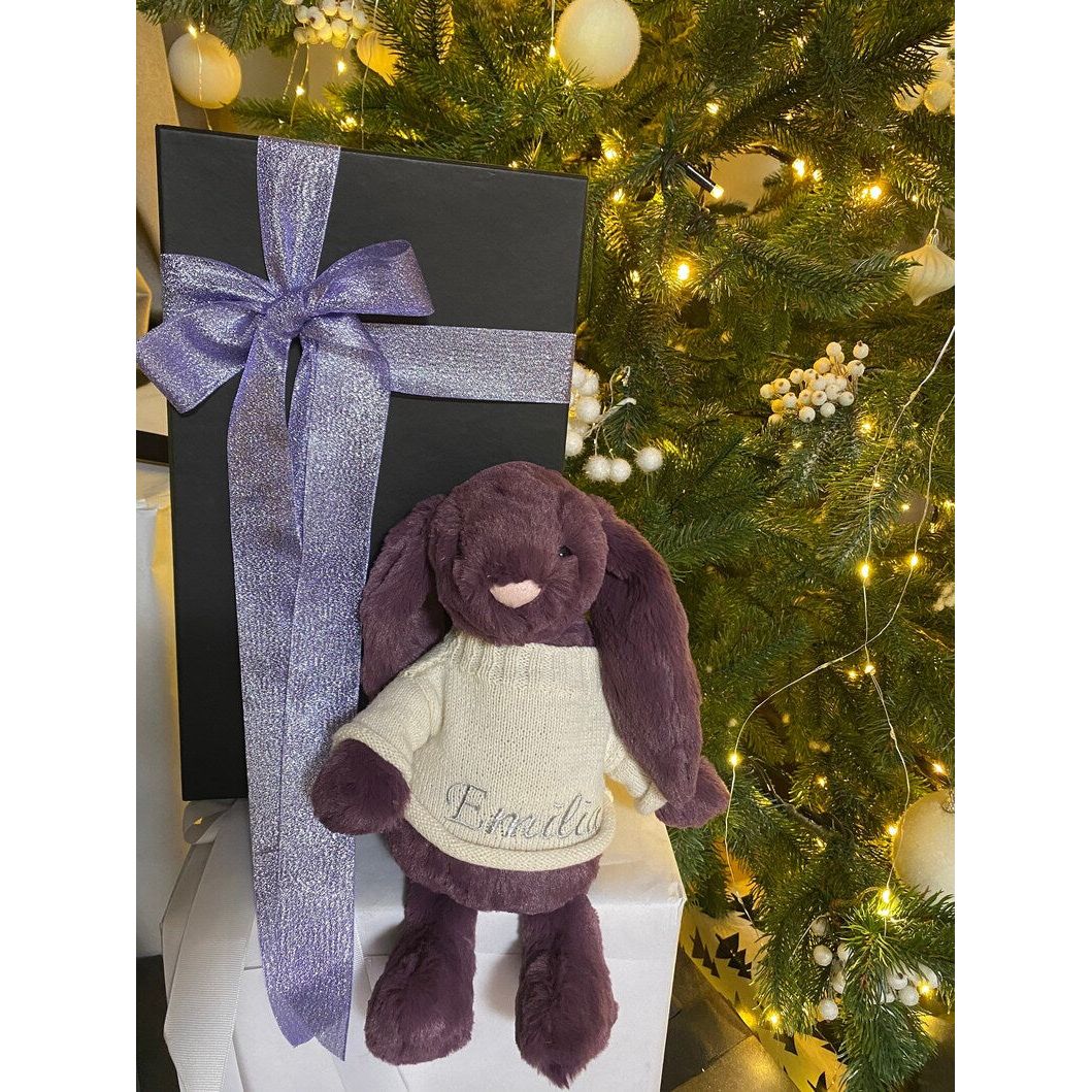 Personalised bashful Bunny Plum Big