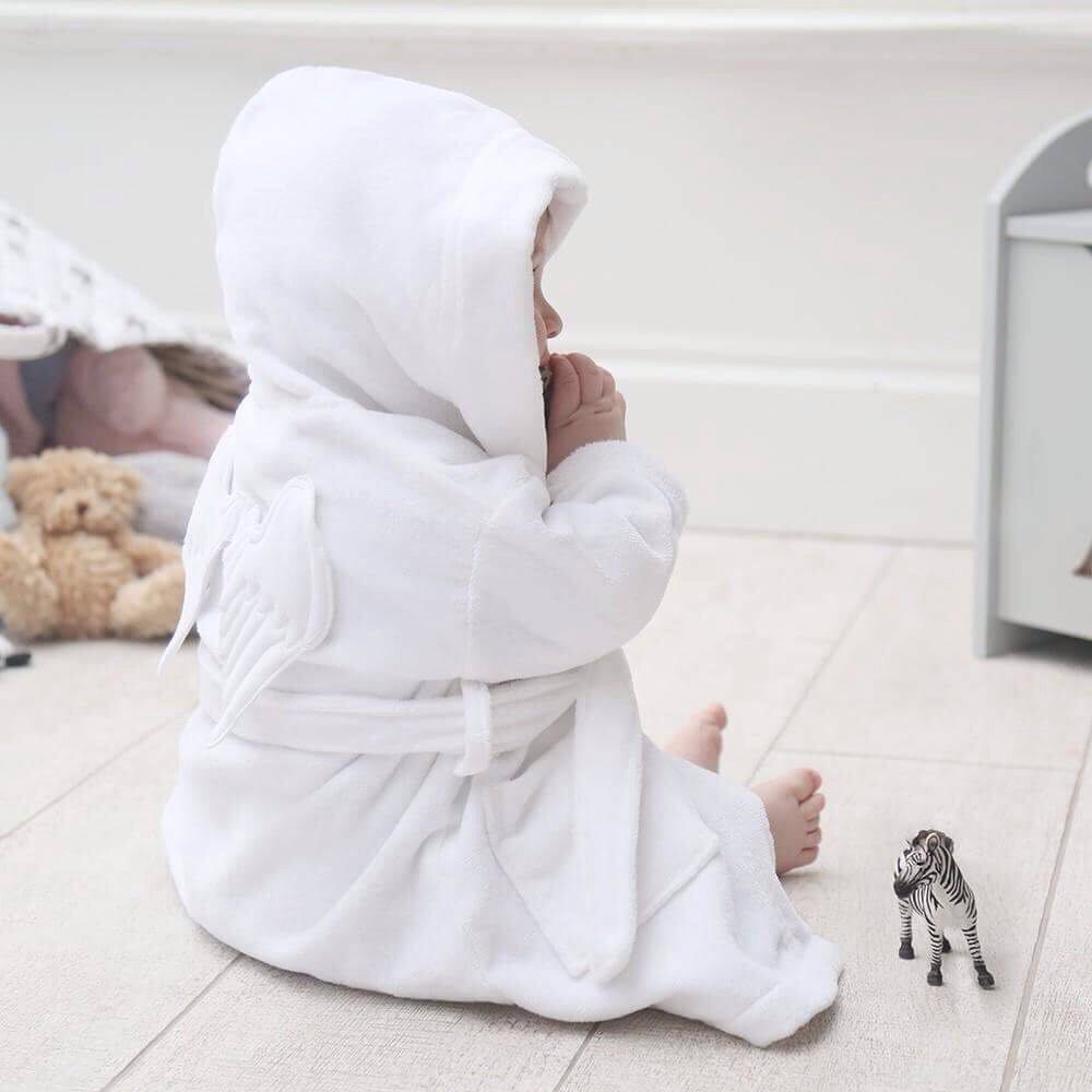 Personalised Angel Wings Luxury Dressing Gown