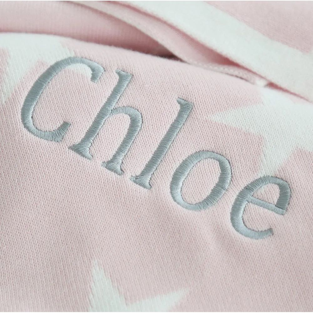 Personalised Pink Star Double-sided Blanket