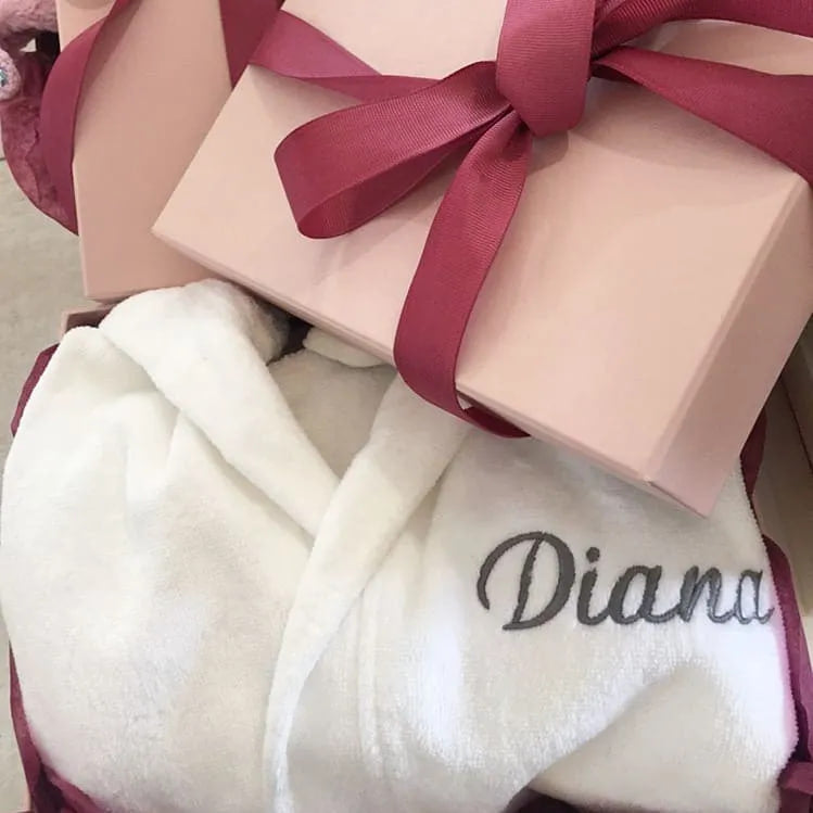 Personalised Angel Wings Luxury Dressing Gown