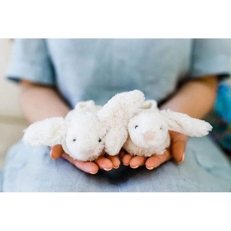 Custom Newborn Baby Booties Bunny Plush