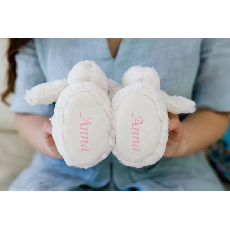Custom Newborn Baby Booties Bunny Plush