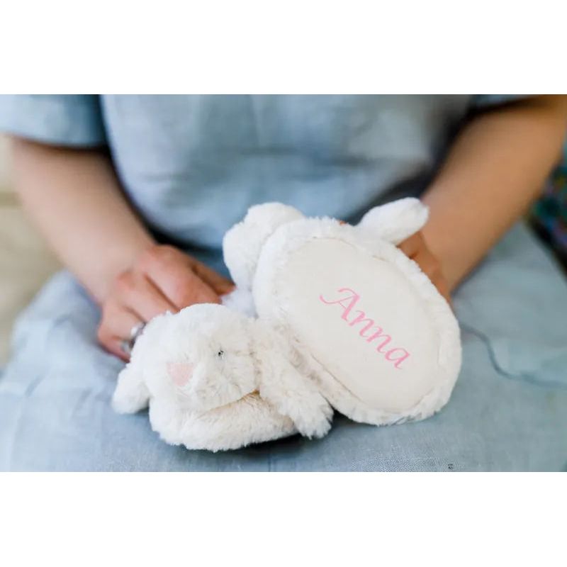 Custom Newborn Baby Booties Bunny Plush