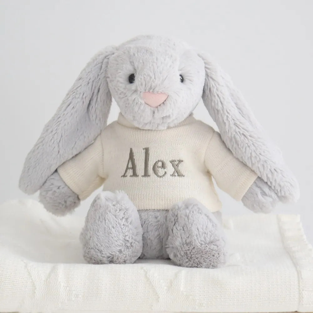 Personalised bashful Bunny Blue Big
