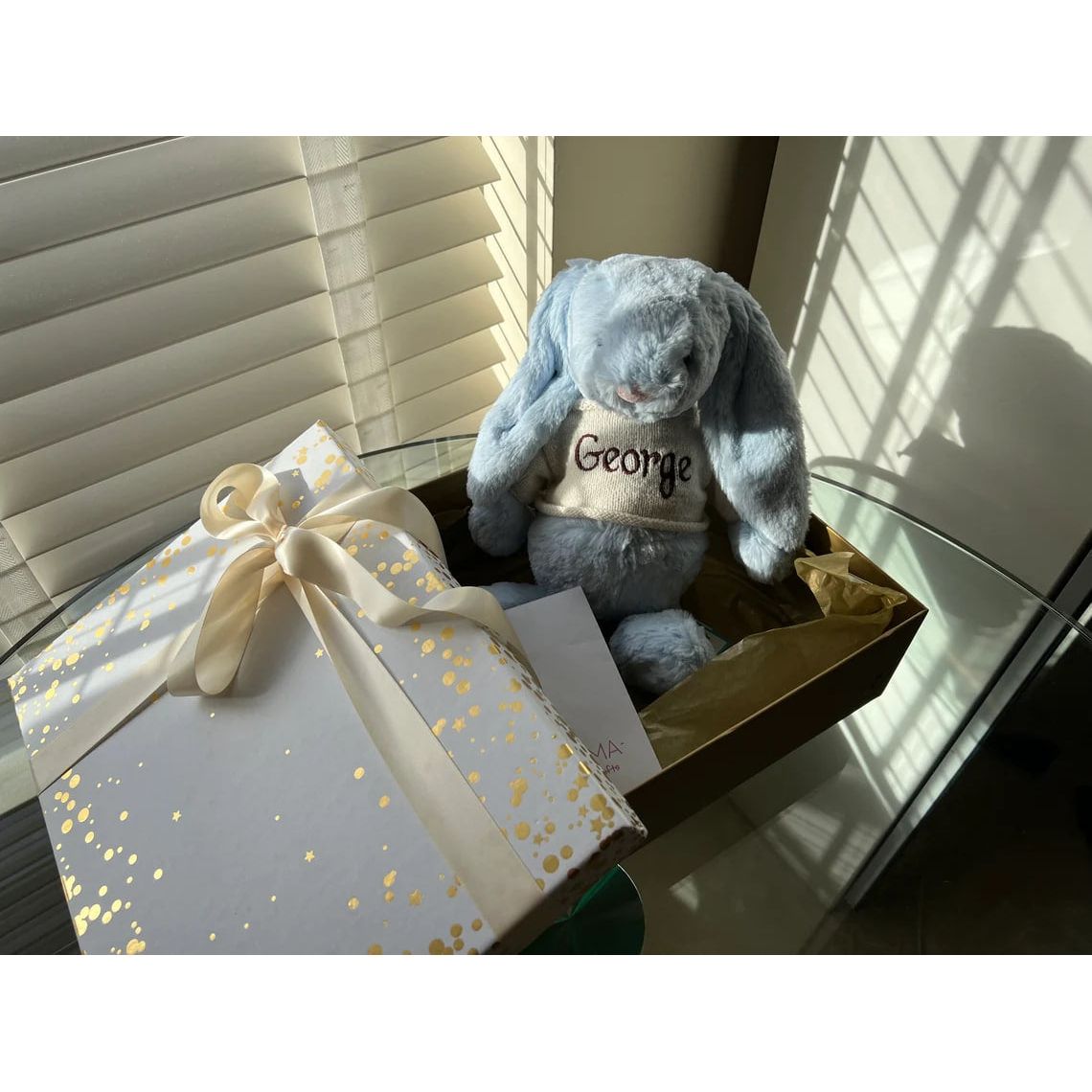 Personalised bashful Bunny Pink Big