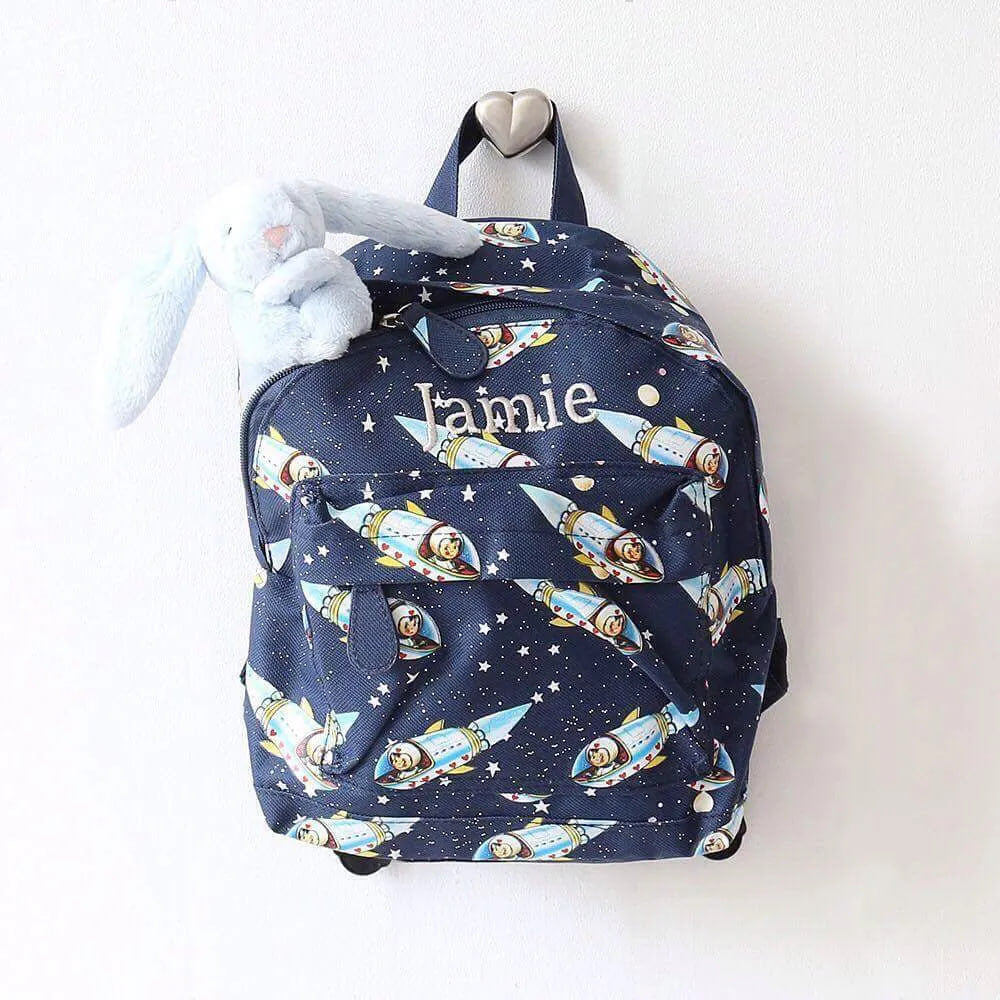Personalised Retro Cars backpack toddler