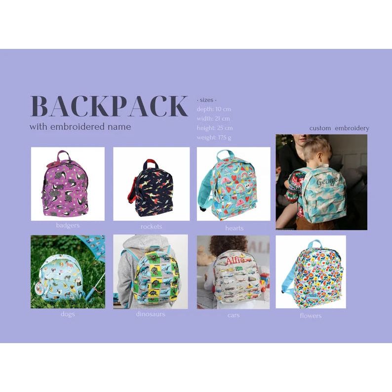 Personalised Banana club backpack