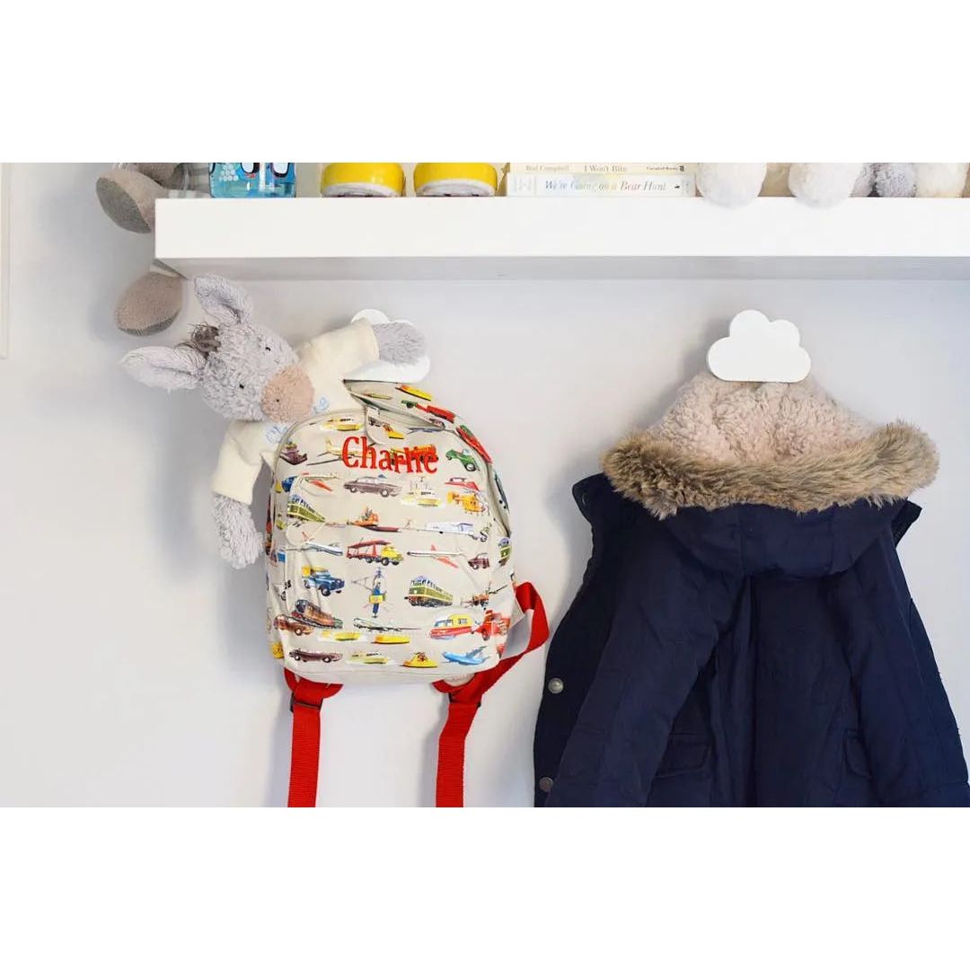 Personalised Retro Cars backpack toddler