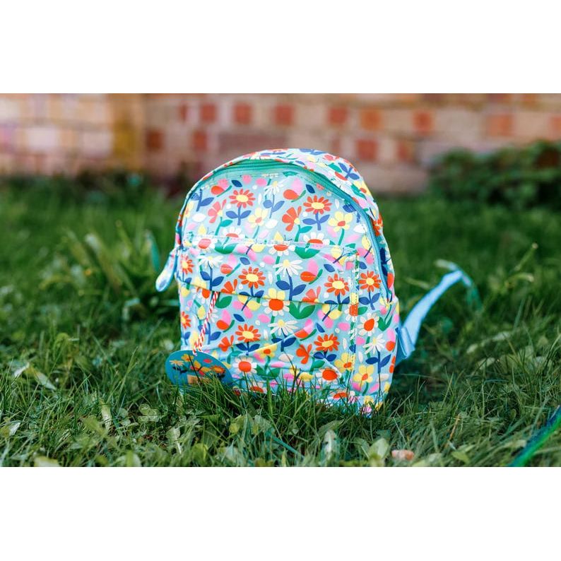 Kids Set Personalised Floral Flowers Pink Backpack + Umbrella