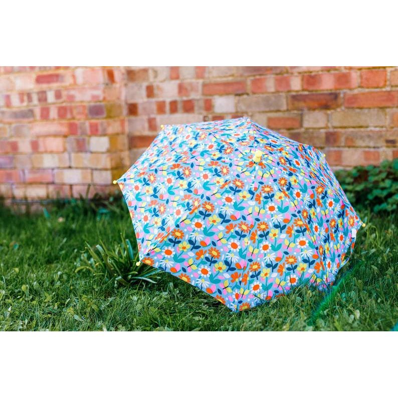 Kids Set Personalised Floral Flowers Pink Backpack + Umbrella